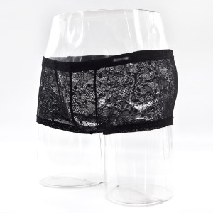 Spring Ja Mall Men&#039;s Event Underwear Mesh Lace Square Underpants Brief SM0346