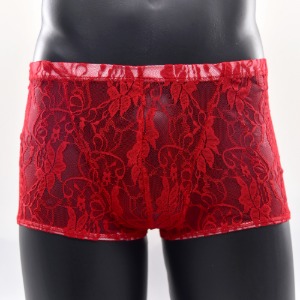Spring Ja Mall Men&#039;s Event Underwear Mesh Lace Draws Square Underpants SM0440